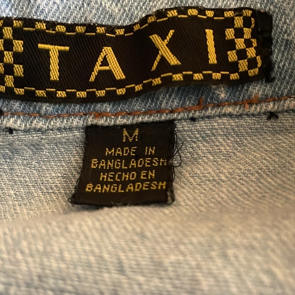 Taxi Cropped Jean Jacket With Fringe and Distressing - Picture 10 of 11